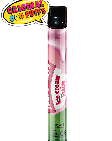 W Puff - Ice Cream Fraise - 600 puffs